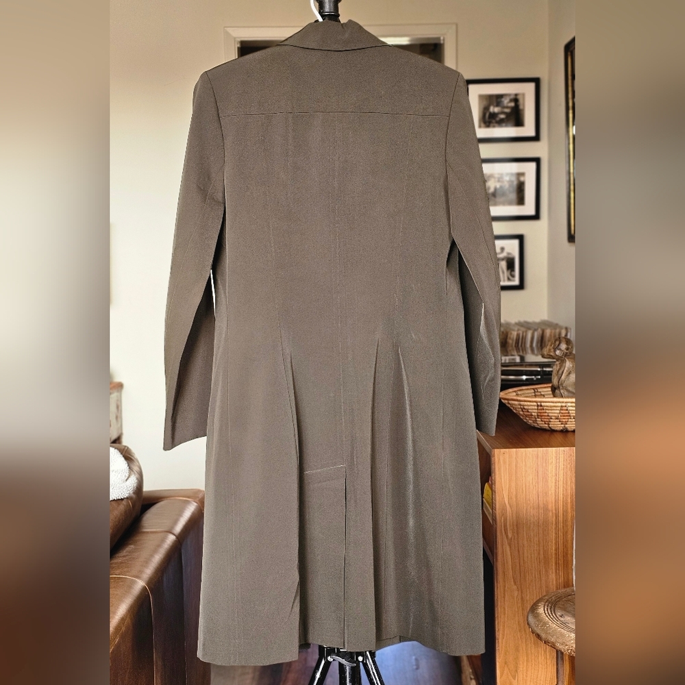 Contemporary Trench Jacket Women's Olive Green - Picture 5 of 7